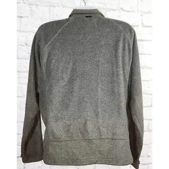 Turfer Gray AUI Embroidered Full Zip Fleece Jacket Large Long Raglan Sleeves - Picture 5 of 6